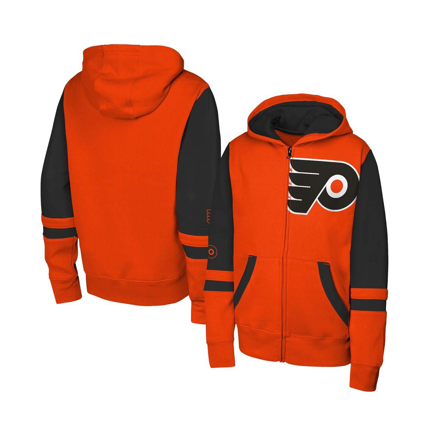 Детское худи Outerstuff Orange Philadelphia Flyers Face Off Full-Zip — фото 1