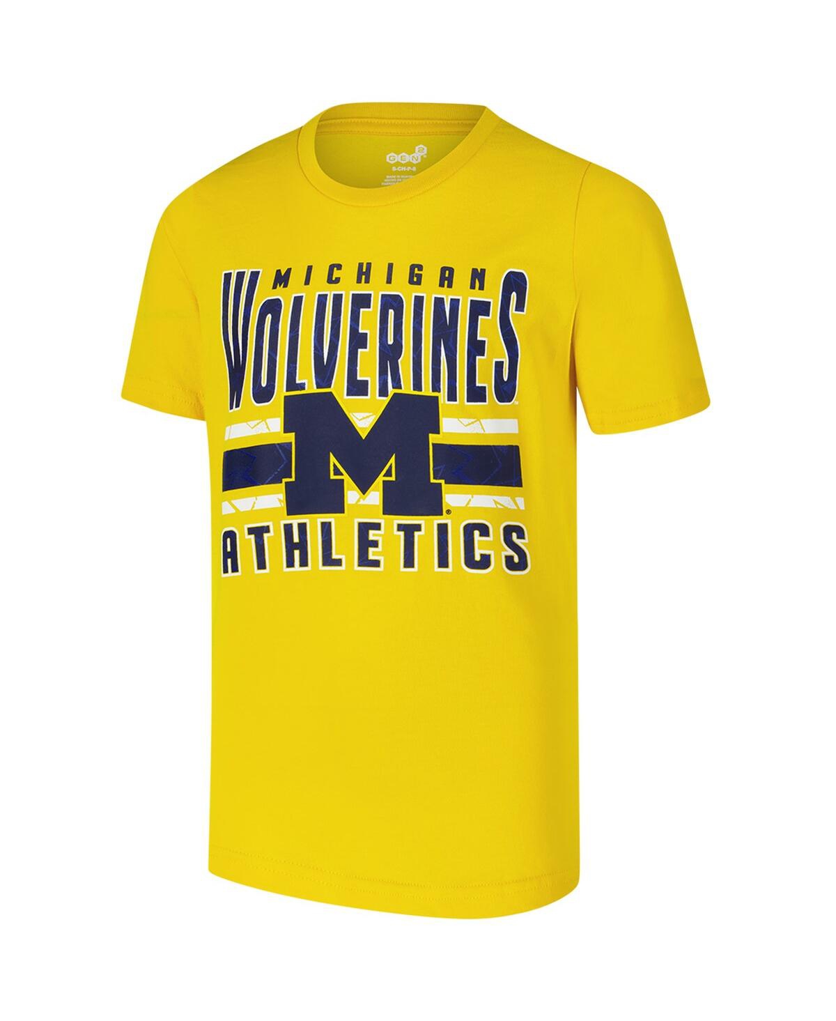 Outerstuff Youth Michigan Wolverines In The Mix T-shirt Combo Set In Maize