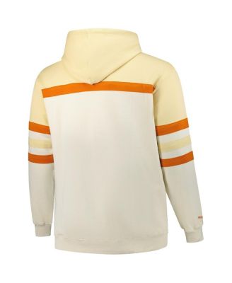 Men's Cream Texas Longhorns Big Tall Head Coach Pullover Hoodie