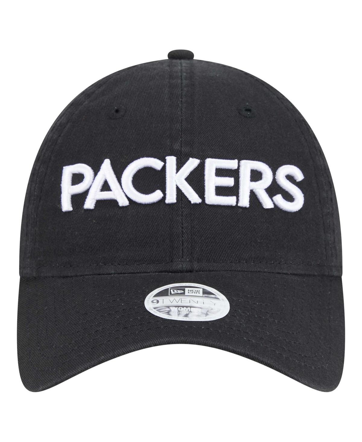 New Era Women's Black Green Bay Packers Cece 9TWENTY Adjustable Hat
