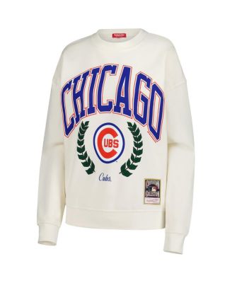 Women's Cream Chicago Cubs Cooperstown Collection Laurel Pullover Sweatshirt
