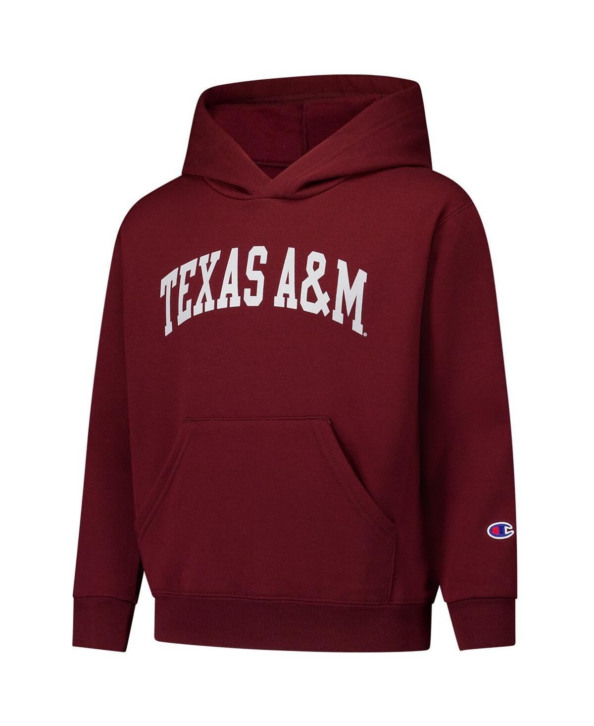 Champion Big Boys And Girls Maroon Texas A & M Aggies Basic Arch Hoodie In Maroon