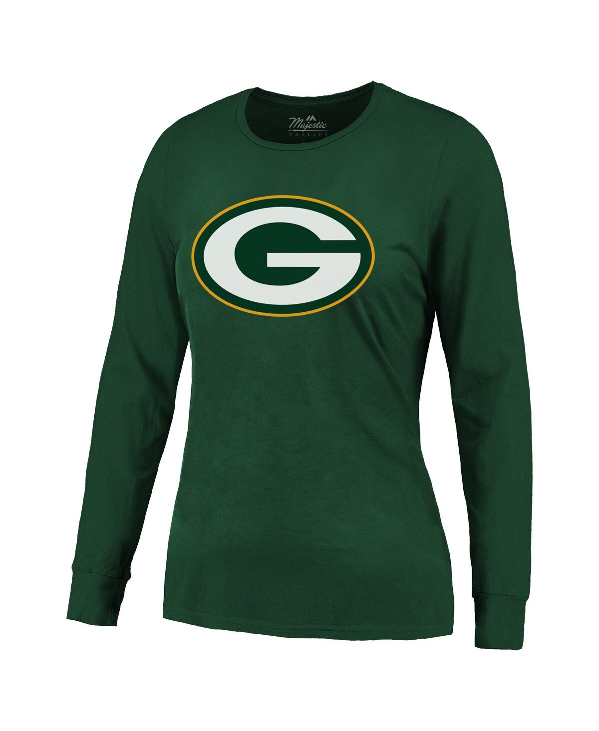 MAJESTIC WOMEN'S JORDAN LOVE GREEN GREEN BAY PACKERS NAME NUMBER LONG SLEEVE T-SHIRT 