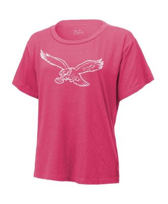 Women's Saquon Barkley Pink Philadelphia Eagles Name Number T-Shirt