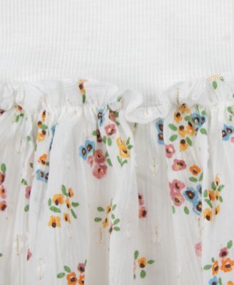 Baby Girls 2-Pc. Floral Skirted Bodysuit & Headband Set