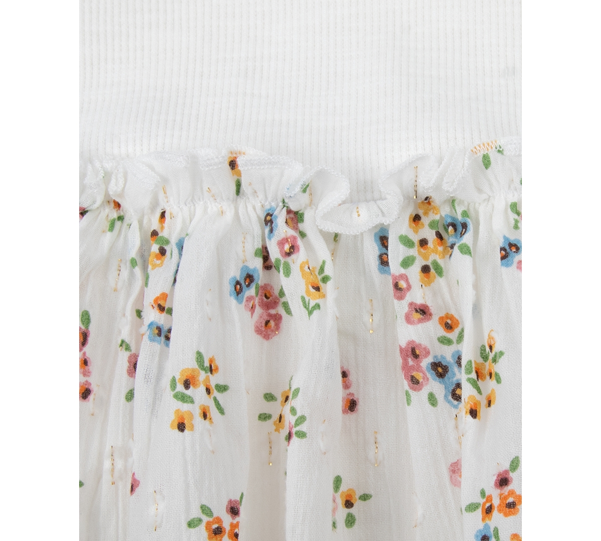 Baby Essentials Baby Girls 2-pc. Floral Skirted Bodysuit & Headband Set In White