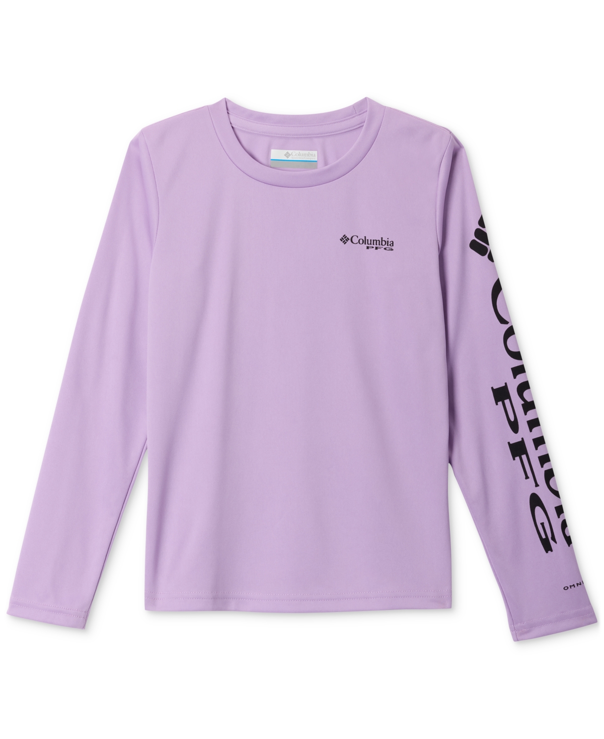 Shop Columbia Big Girls Tidal Tee Long-sleeve Graphic T-shirt In Hydrangea