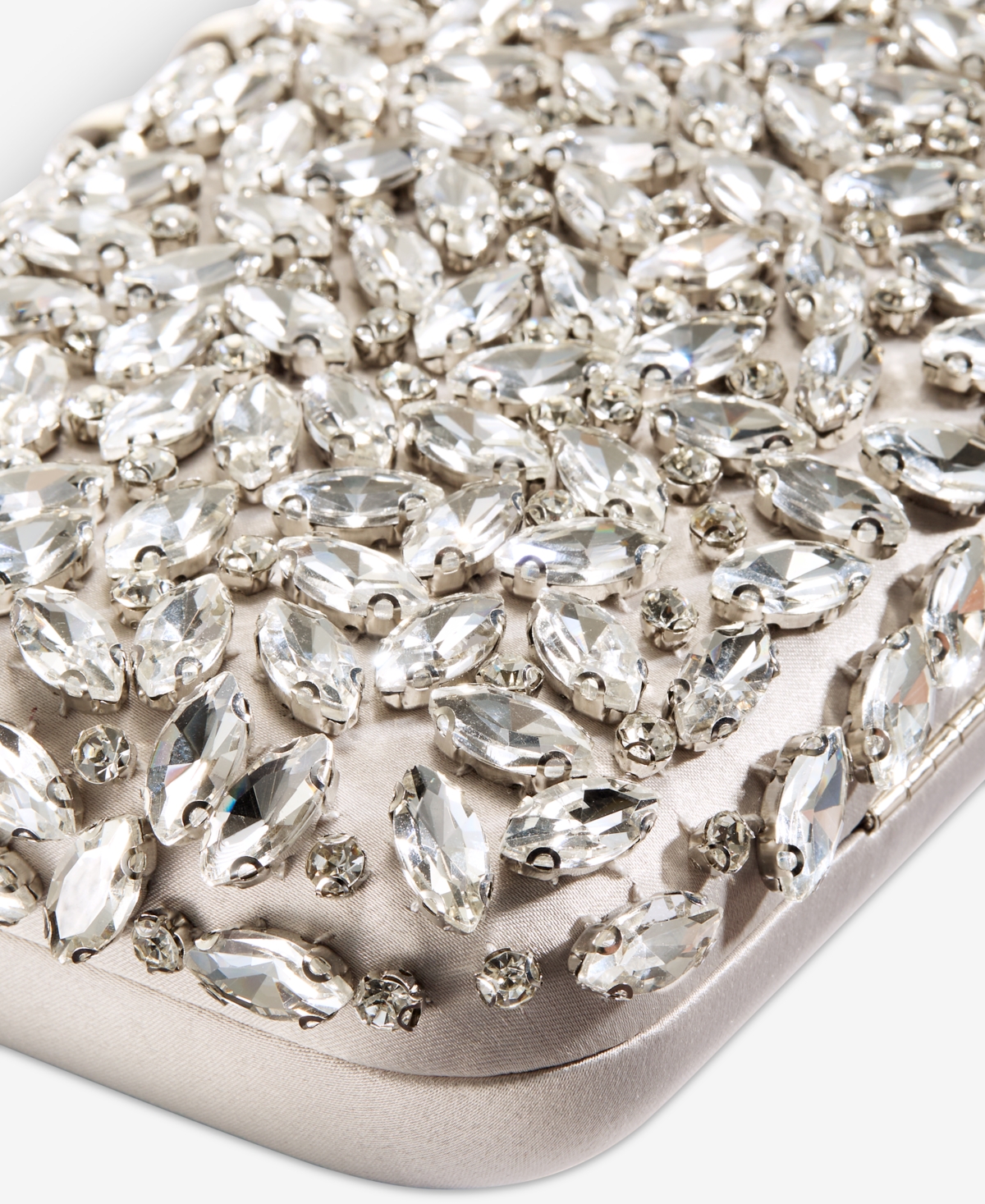 Inc International Concepts East West Embellished Small Minaudiere, Exclusively At Macy's In Alf Silver Metallic