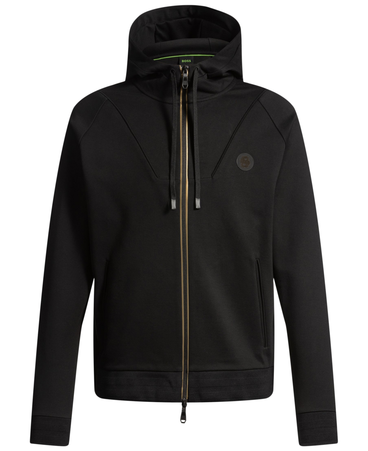 Hugo Boss Boss By  Men's Double B Monogram Zip-up Hoodie In Black