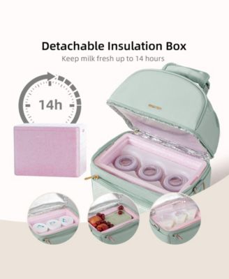 Breastmilk Cooler Bag with Detachable Insulation Box Set
