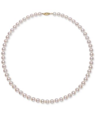 Cultured Akoya Pearl (6-1/2-7mm) Classic 18" Collar Necklace