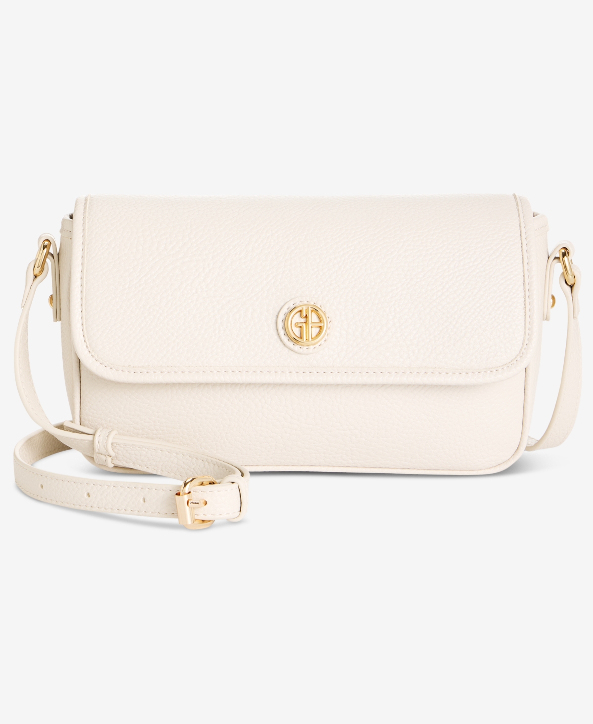 Macy's Pebble East West Small Flap Crossbody, Exclusively At  In White