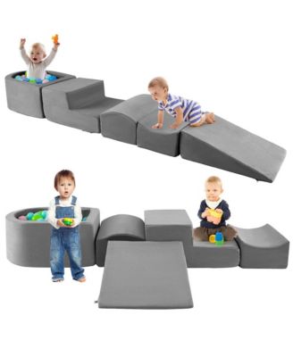 5PCS Climb and Crawl Playset with Ball Pit for Kids Zippers for Playroom
