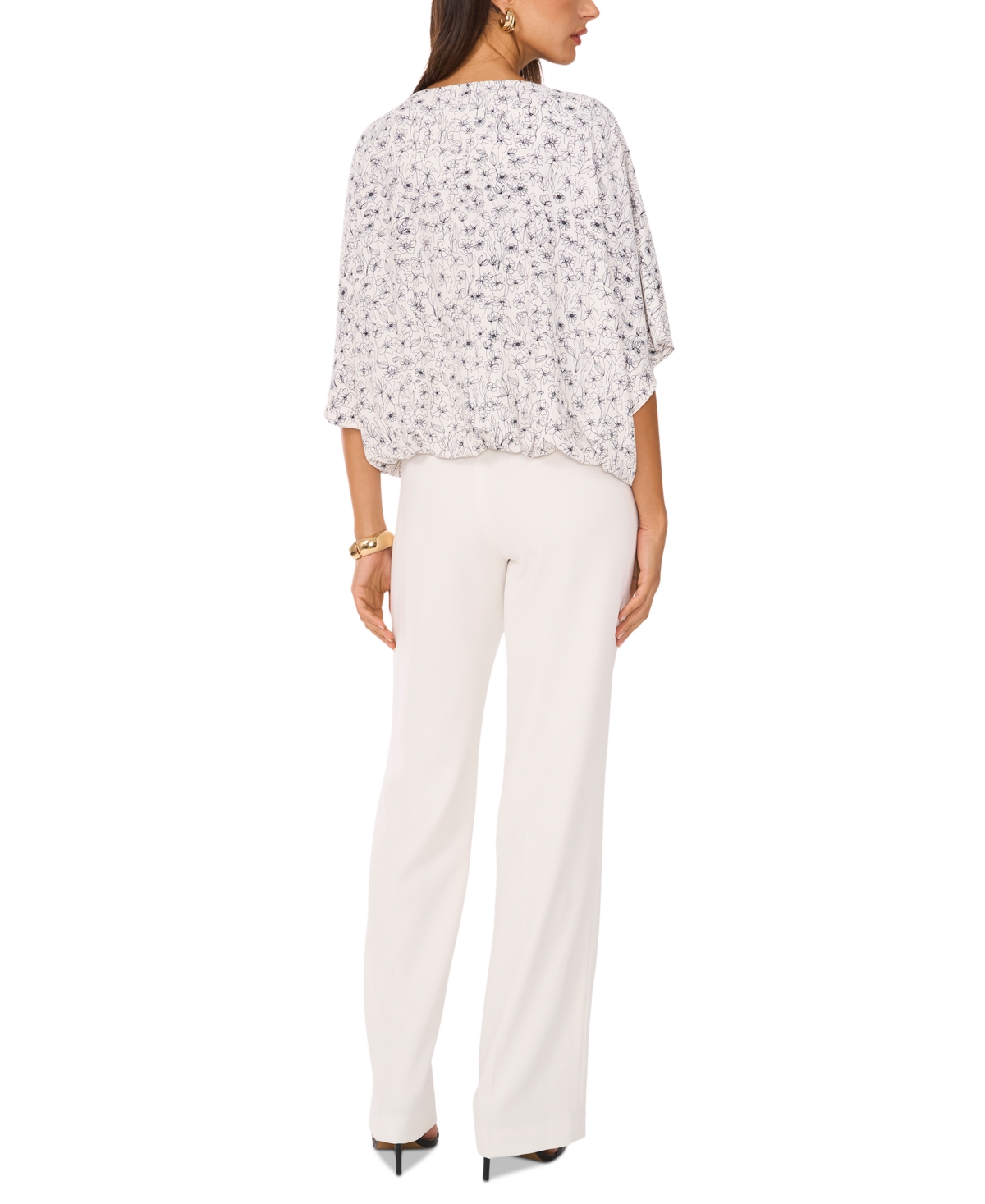 VINCE CAMUTO WOMEN'S BOAT-NECK 3/4-RAGLAN-SLEEVE TOP 