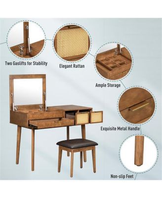 Classic Makeup Vanity Set for Elegant Storage and Beauty Organization