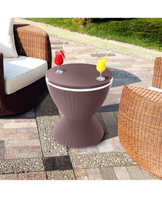 Cool Bar Outdoor Patio Furniture With 7.5-Gallon Cooler, Gray