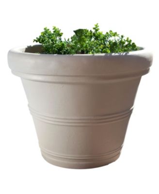 Round Outdoor Patio Planter for Garden Plants or Small Tree