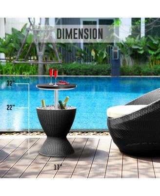 Cool Bar Outdoor Patio Furniture With 7.5-Gallon Cooler