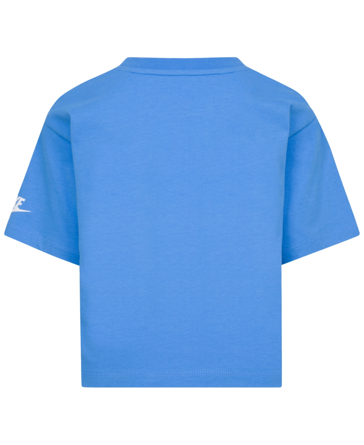 Nike Little Girls Flow-ral Relaxed Blue Beyond T-shirt In Nkg Flow-ral Boxy Graphi