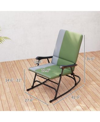 Outdoor Rocking Chairs Set of 2, Folding Outdoor Rocker Set,