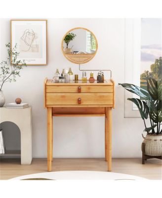 Dressing Vanity with Mirror and 2 Storage Drawers for Organized Makeup and Beauty Essentials