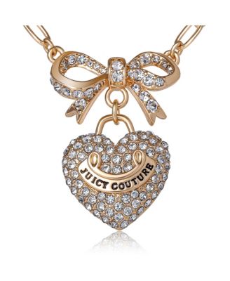 Gold-Tone Pearl Heart Pendant Necklace