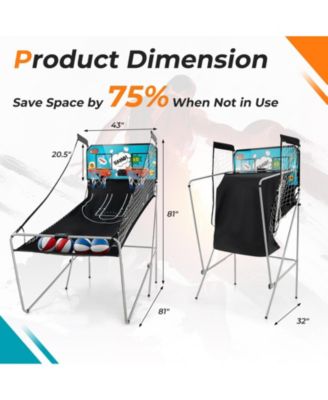 Dual Shot Basketball Arcade Game with 8 Game Modes and 4 Balls