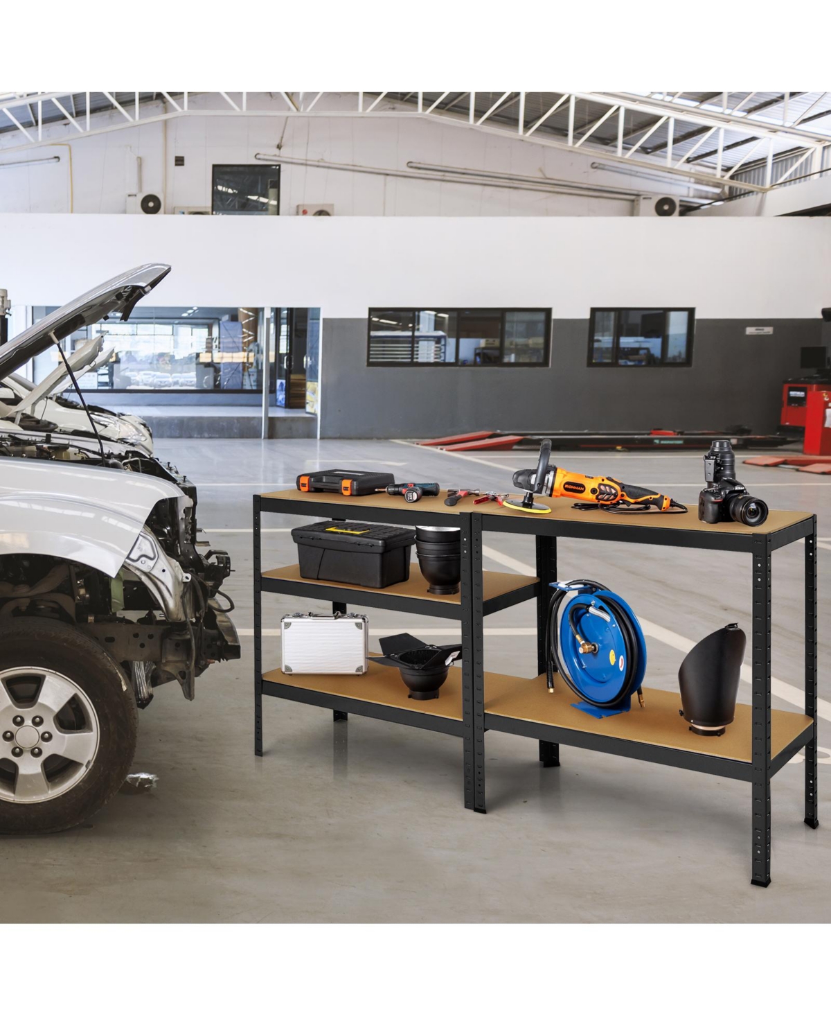 Slickblue 71 inch Heavy Duty Steel Adjustable 5 Level Storage Shelves