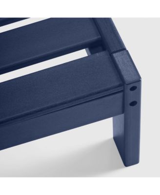 Outdoor Patio HDPE Navy Blue Loveseat Sofa with Patio Cushions