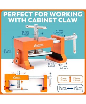 Cabinet Clamps Face Frame Cabinet Clamps for Cabinets Installation Easy to Operate and Accurate Positioning Complimentary a Drill Orange-2Pack