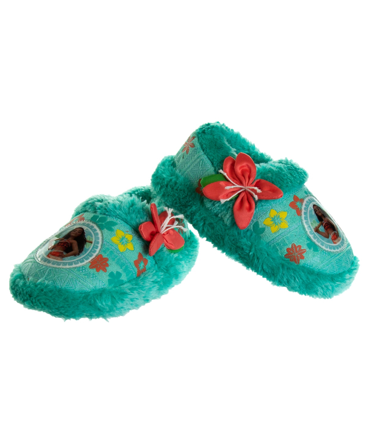 Disney Toddler Girls Moana Sea Flower Dual Sizes Slippers In Aqua
