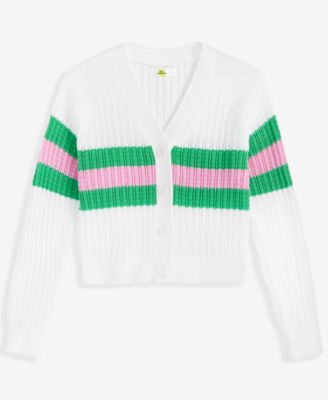 Little & Big Girls Sporty Stripe Cardigan, Exclusively at Macy's 