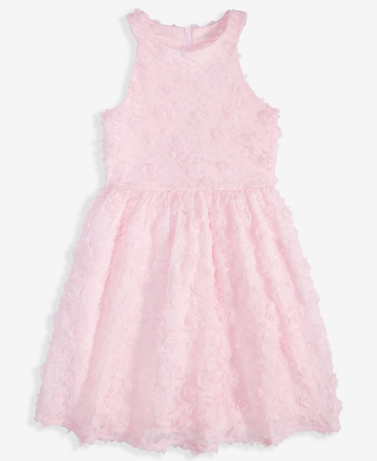 Shop Rare Editions Big Girls Halter Micro Soutache Social Dress In Fuchsia