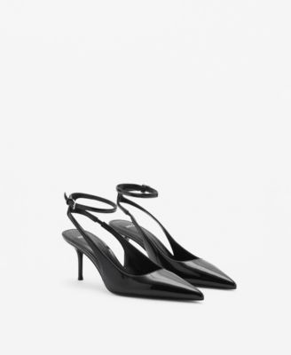 MANGO - Women's Patent Leather Effect Heeled Shoes