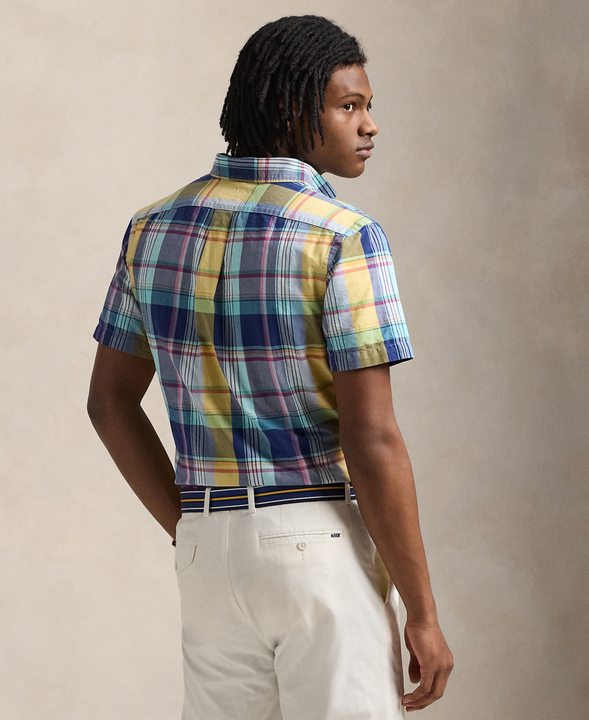 Polo Ralph Lauren Big & Tall Plaid Oxford Sport Shirt In Multi