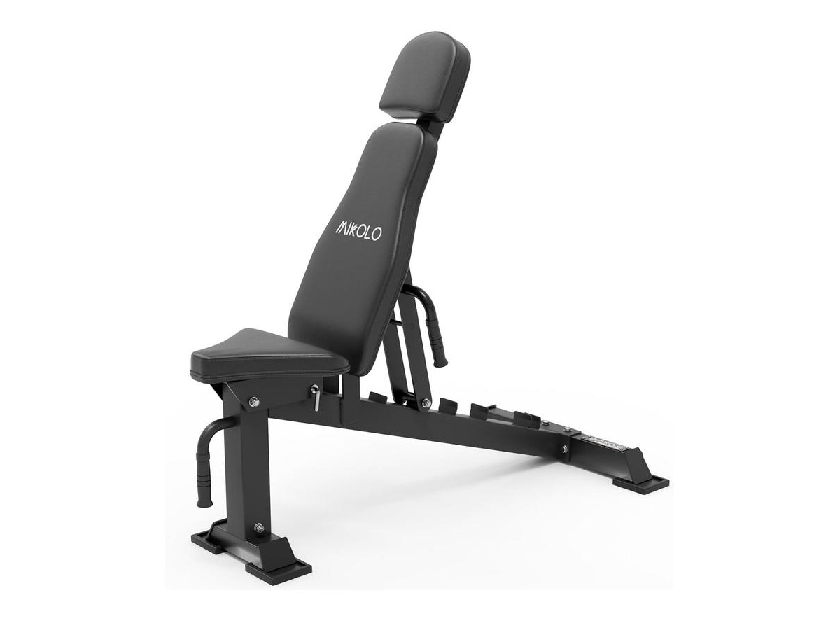 Adjustable Weight Bench, Adjustable Strength Training Bench for Full Body Workout, Workout Bench with 7 Back Positions - Black