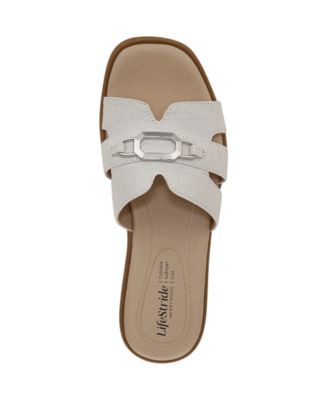 Women's Royalty Bit Square Open Toe Slide Sandals