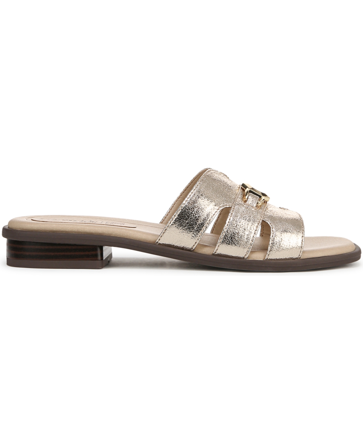LIFESTRIDE WOMEN'S ROYALTY BIT SQUARE OPEN TOE SLIDE SANDALS 