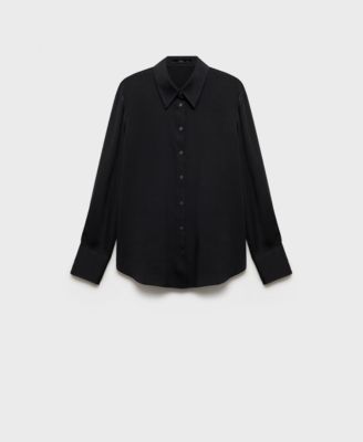 Women's Satin Finish Flowy Shirt