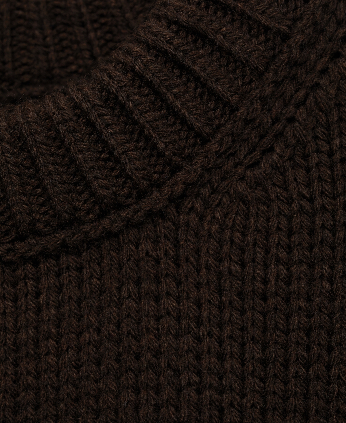 Mango Chunky Knit Sweater With Ribbed Finishes Brown In Brown