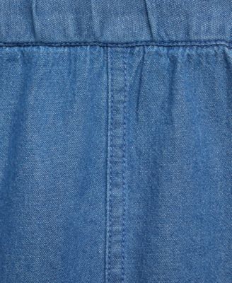 Women's Denim Effect Cotton Shorts