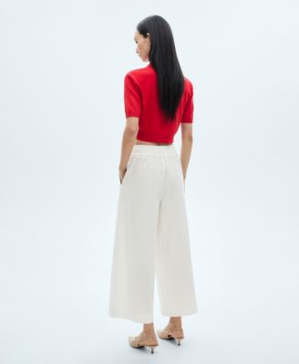 Women's Pockets Detail Culotte Pants