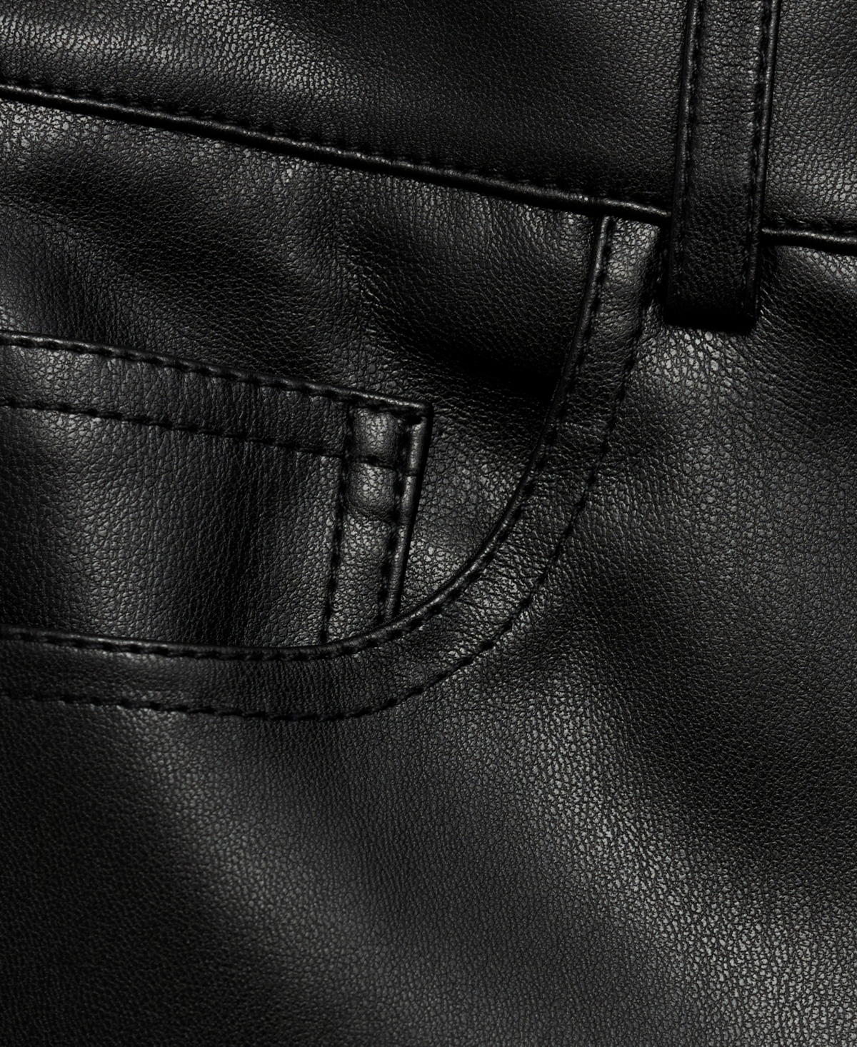 Shop Mango Women's Leather-effect Straight Pants In Black