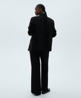 MANGO Women's Wide Leg Suit Pants