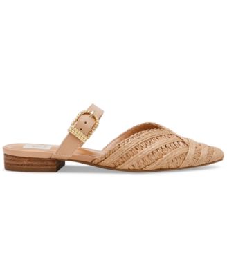 Women's Domain Raffia Woven Flat Pointed Toe Mules