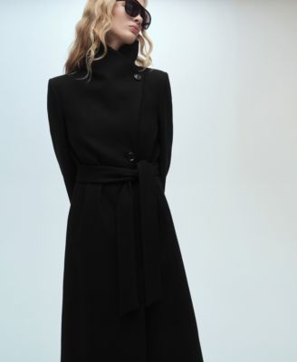 Women's Belted Woolen Coat