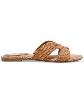 Women's Geeya Raffia Criss Cross Strap Slide Sandals
