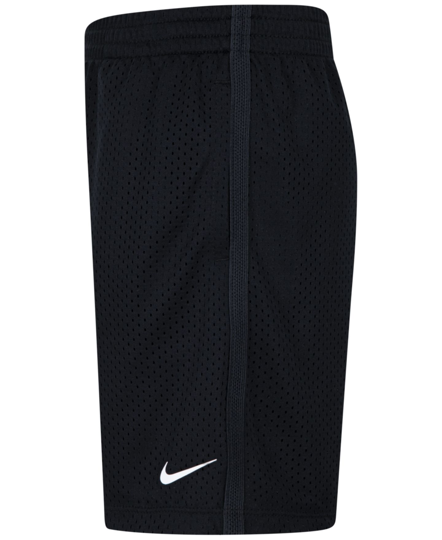 Шорты Nike Dri-FIT Logo Mesh Pull-On Shorts для мальчиков, цвет: Чёрный — фото 6