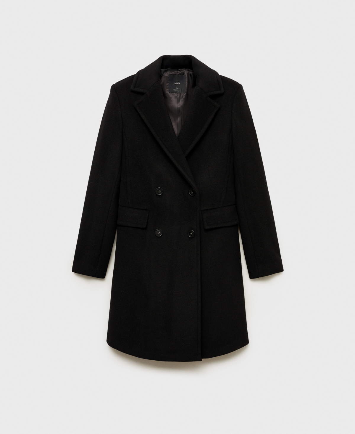 MANGO WOMEN'S DOUBLE-BREASTED WOOL COAT