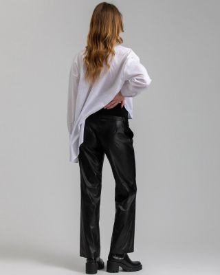 Maternity Straight & Stretchy in Leather Romeo Trousers